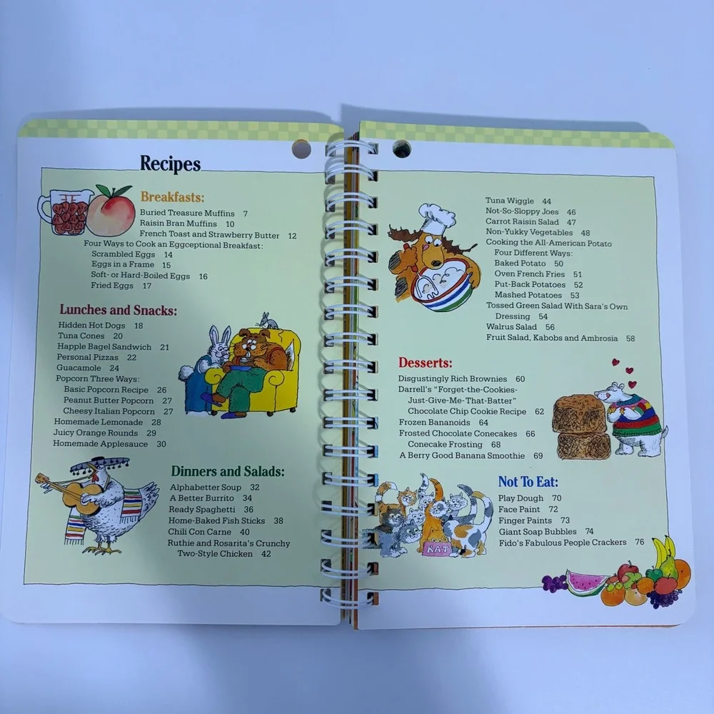 Klutz Kids Cooking Spiral Bound Cookbook Kids Great Used Condition 0-932592-14-7